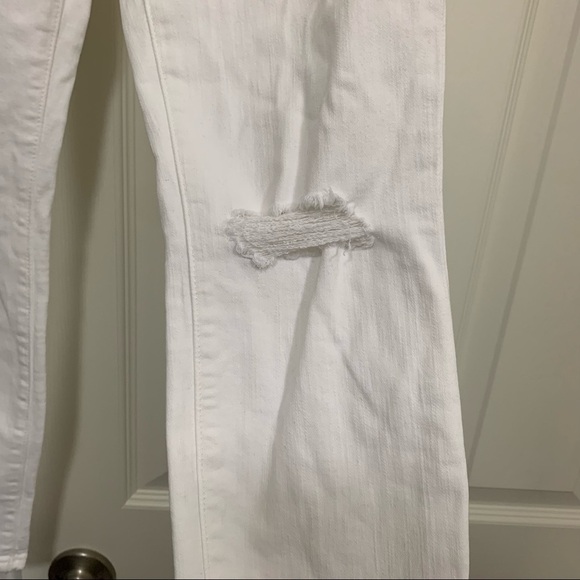 J Crew White Distressed Lookout High Rise Skinny Crop Jeans Size 26 - Picture 8 of 12